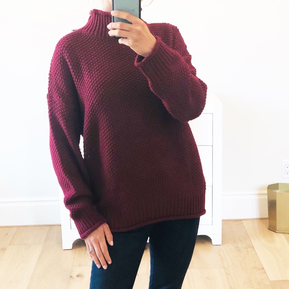 SONOMA Wine Red Pullover Loose Sweater - Picture 5 of 9